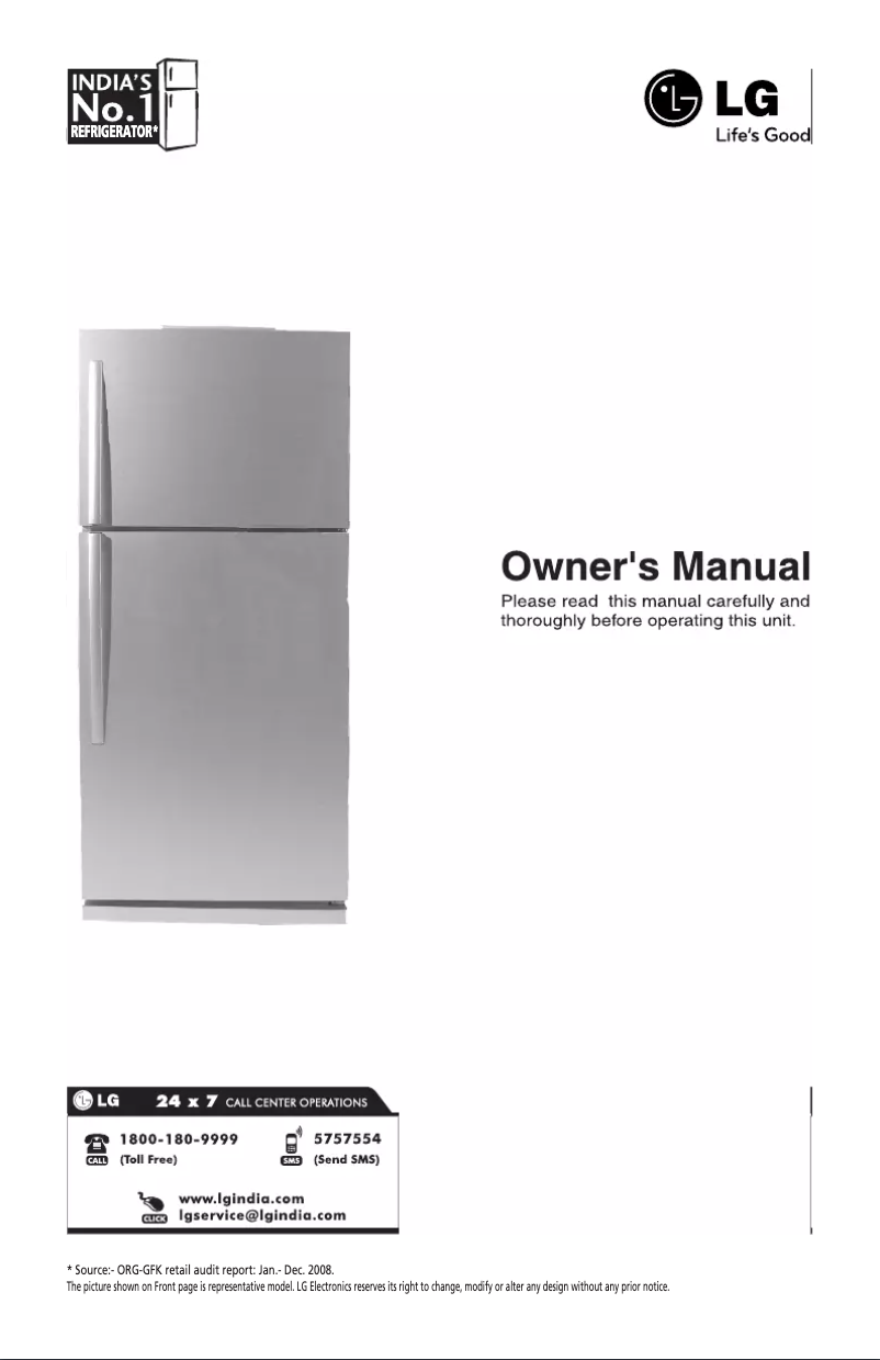 Page n°1 - Manuel utilisateur LG GL-406DMXG