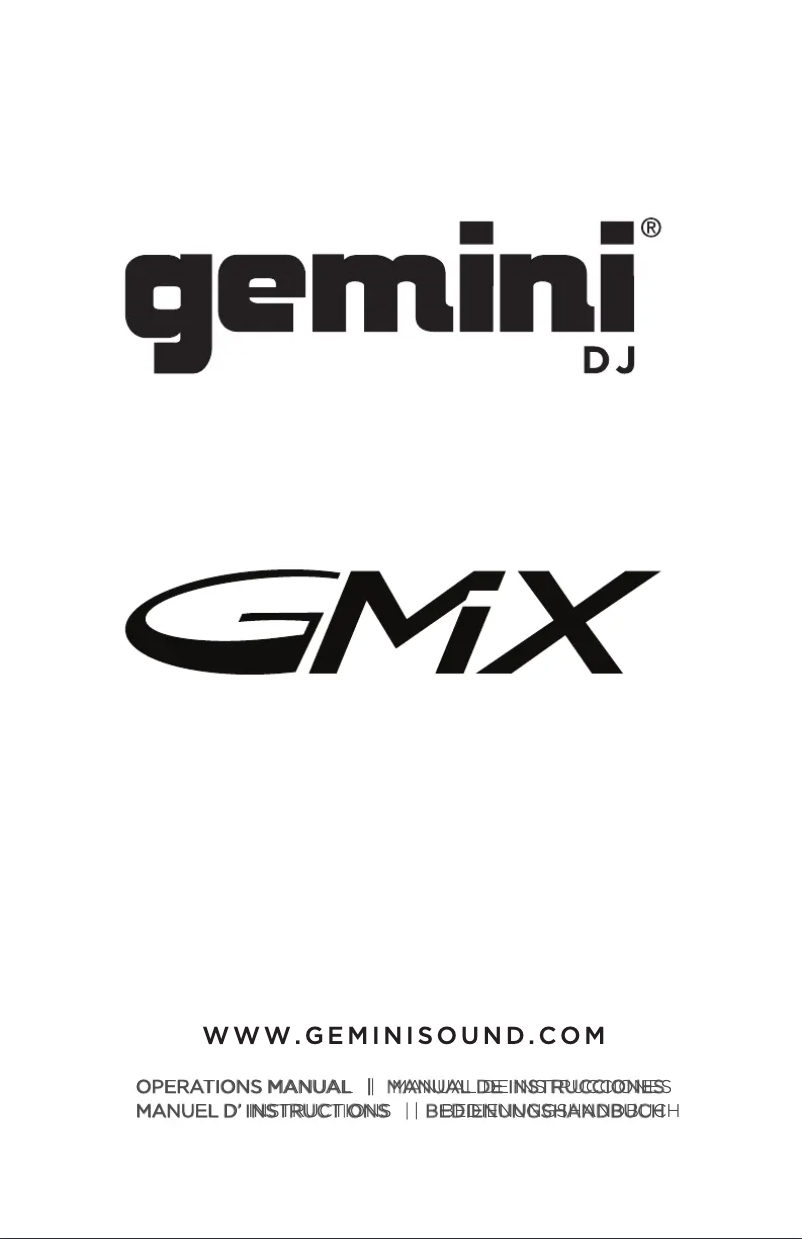 Page 1 de la notice Manuel utilisateur Gemini GMX Drive