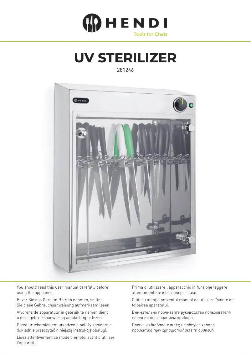 Page 1 de la notice Manuel utilisateur Hendi 281246