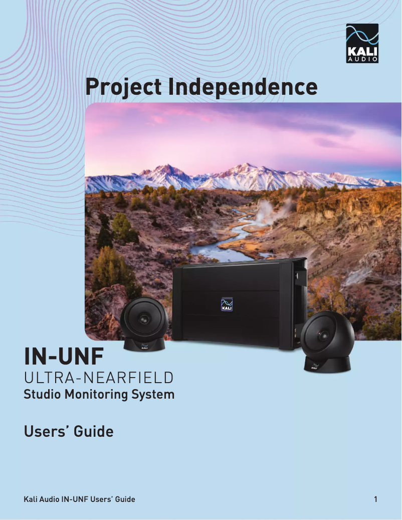 Page n°1 - Manuel utilisateur Kali Audio IN-UNF