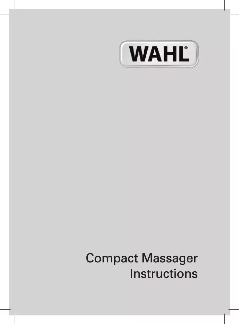 Page 1 de la notice Manuel utilisateur Wahl Compact Massager ZX995