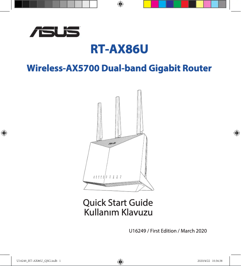 Page n°1 - Guide de démarrage rapide Asus RT-AX86U