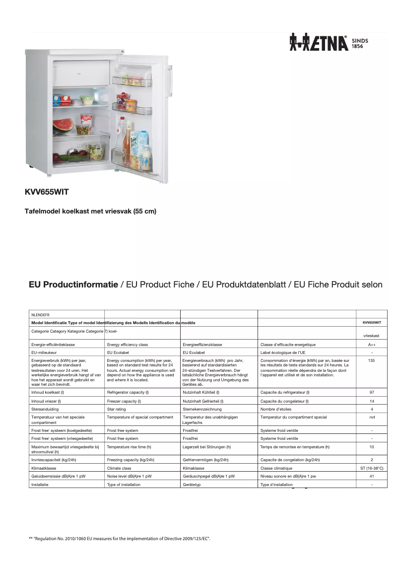 Image de la première page du manuel de l'appareil KVV655WIT