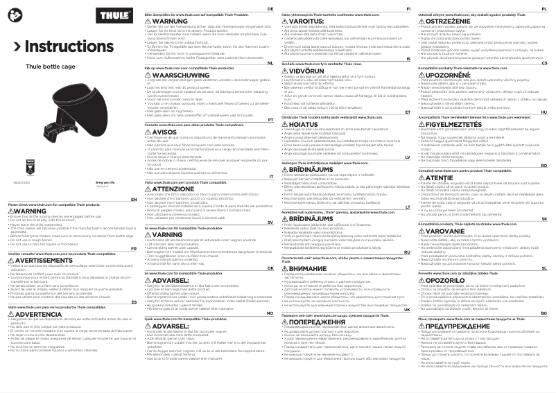 Page 1 de la notice Manuel utilisateur Thule Bottle Cage
