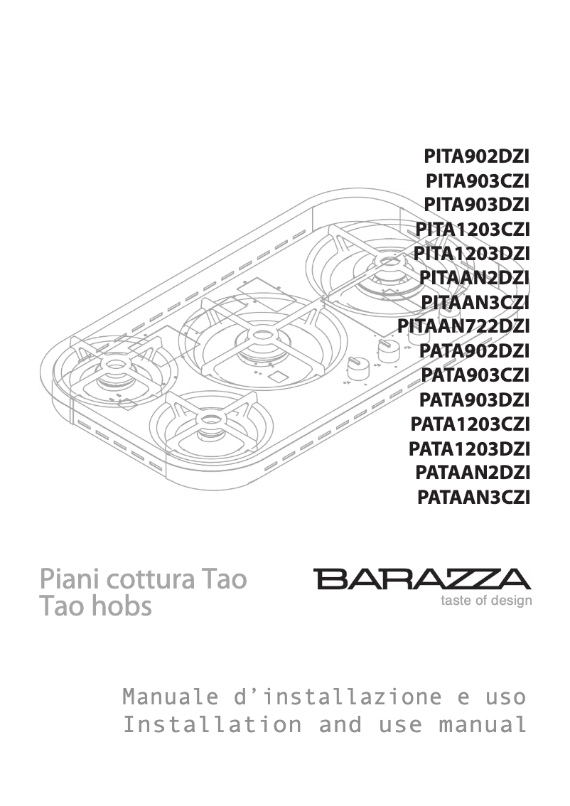 Página 1 del manual Manual de usuario Barazza 1PTA120C