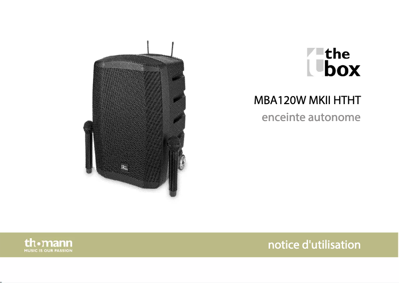 Image de la première page du manuel de l'appareil MBA120W MKII HTHT