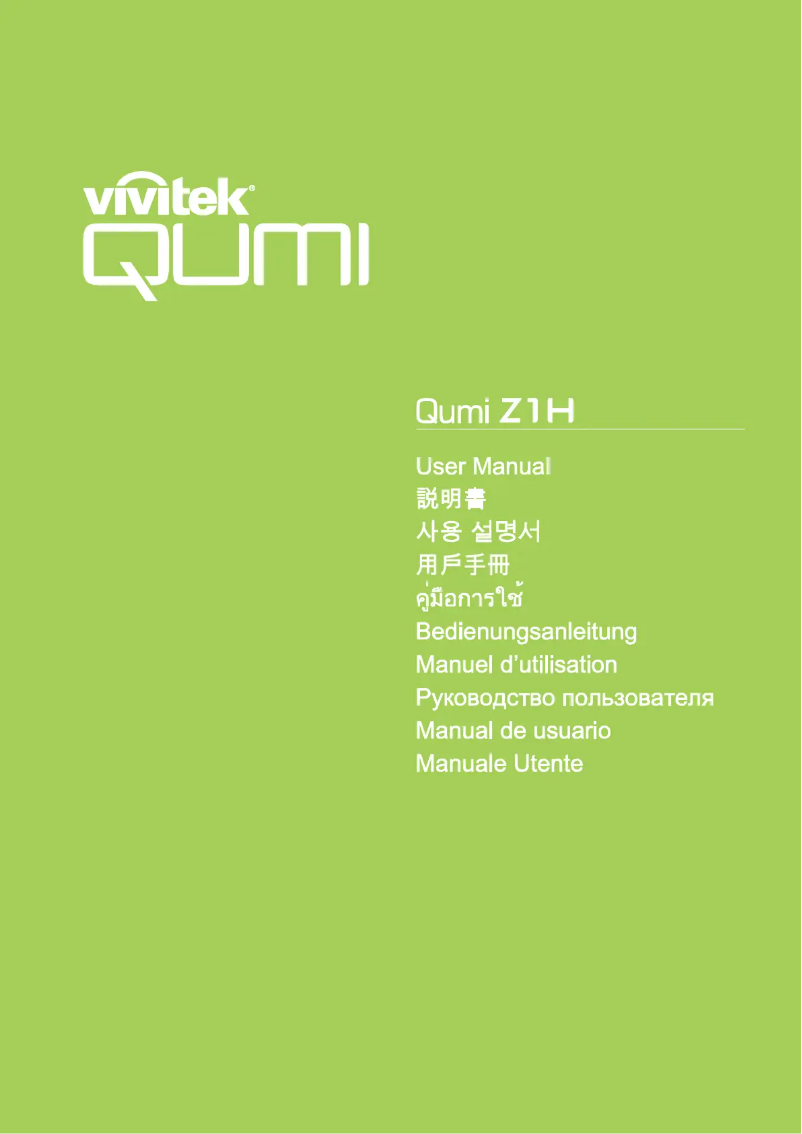 Image de la première page du manuel de l'appareil Qumi Z1H