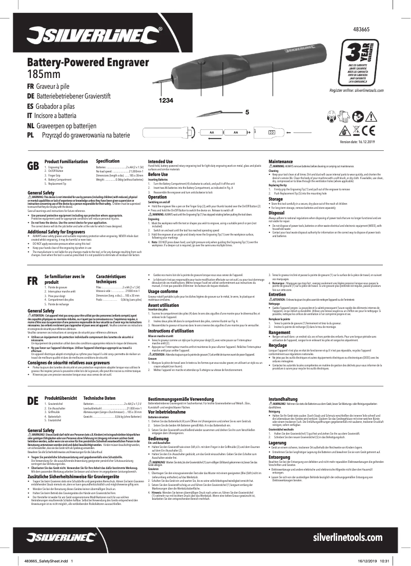 Página 1 del manual Manual de usuario Silverline 483665