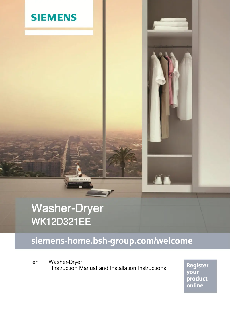 Image de la première page du manuel de l'appareil WK12D321EE