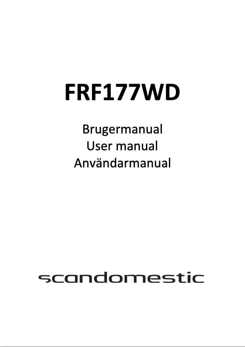 Image de la première page du manuel de l'appareil FRF177WD