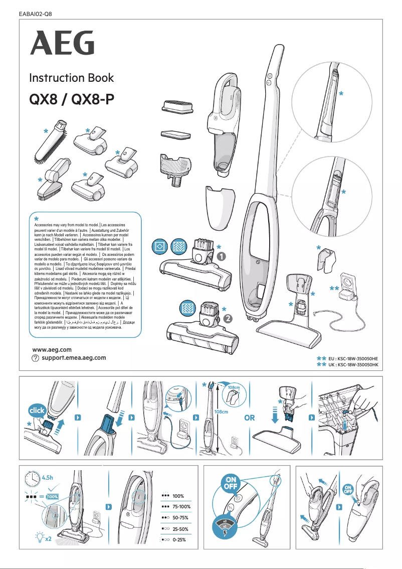 Page 1 de la notice Manuel utilisateur AEG QX8-2-PALR