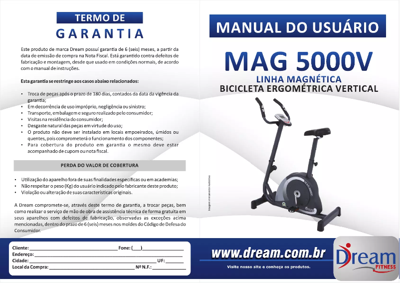 Page 1 de la notice Manuel utilisateur Dream MAG 5000 V