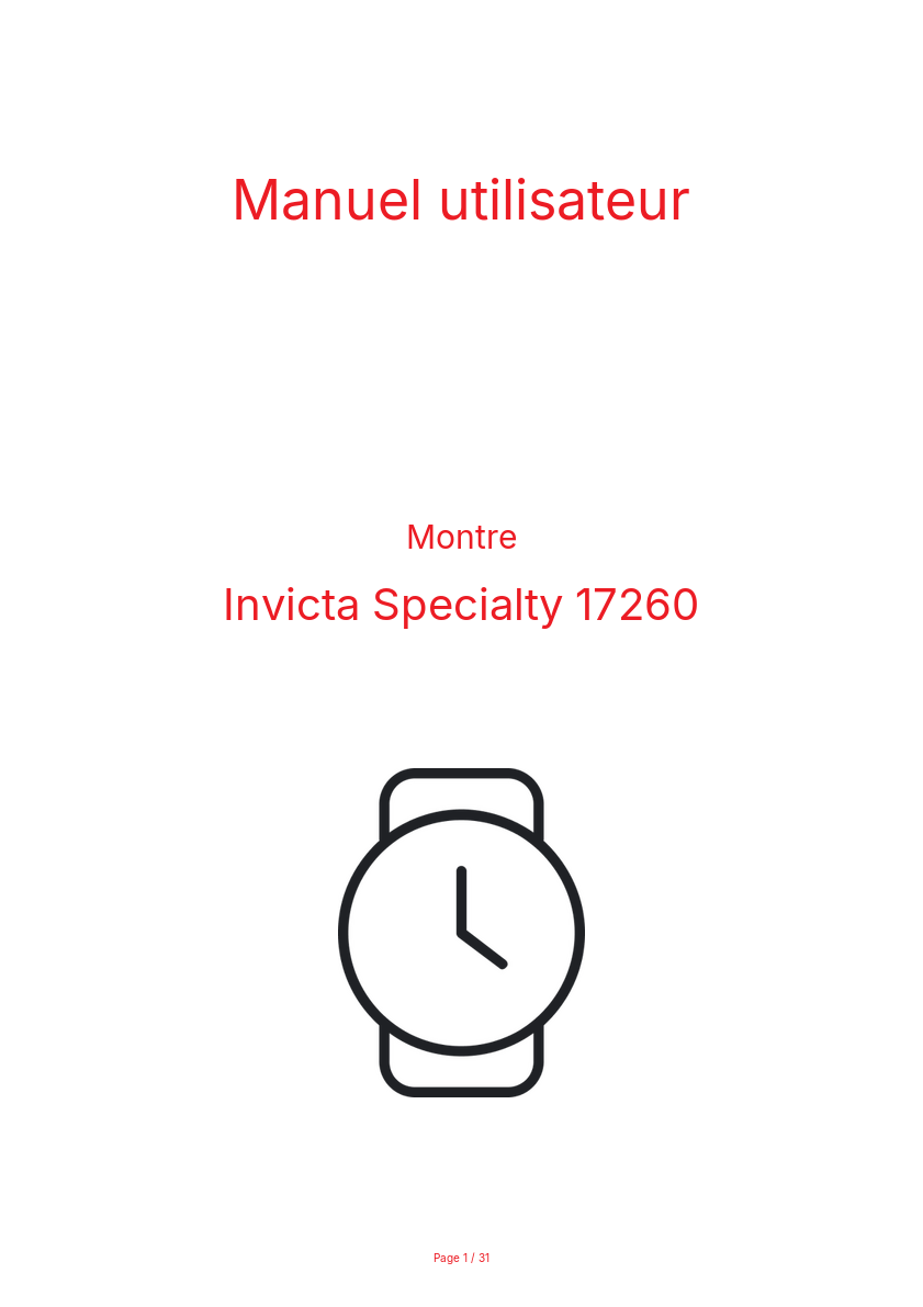 Image de la première page du manuel de l'appareil Specialty 17260