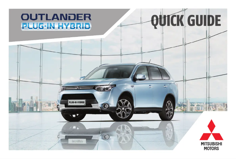 Image de la première page du manuel de l'appareil Outlander Plug-In Hybrid (2014)