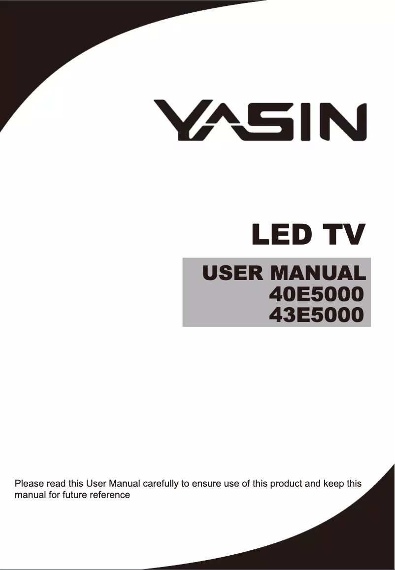 Page n°1 - Manuel utilisateur Yasin 43E5000