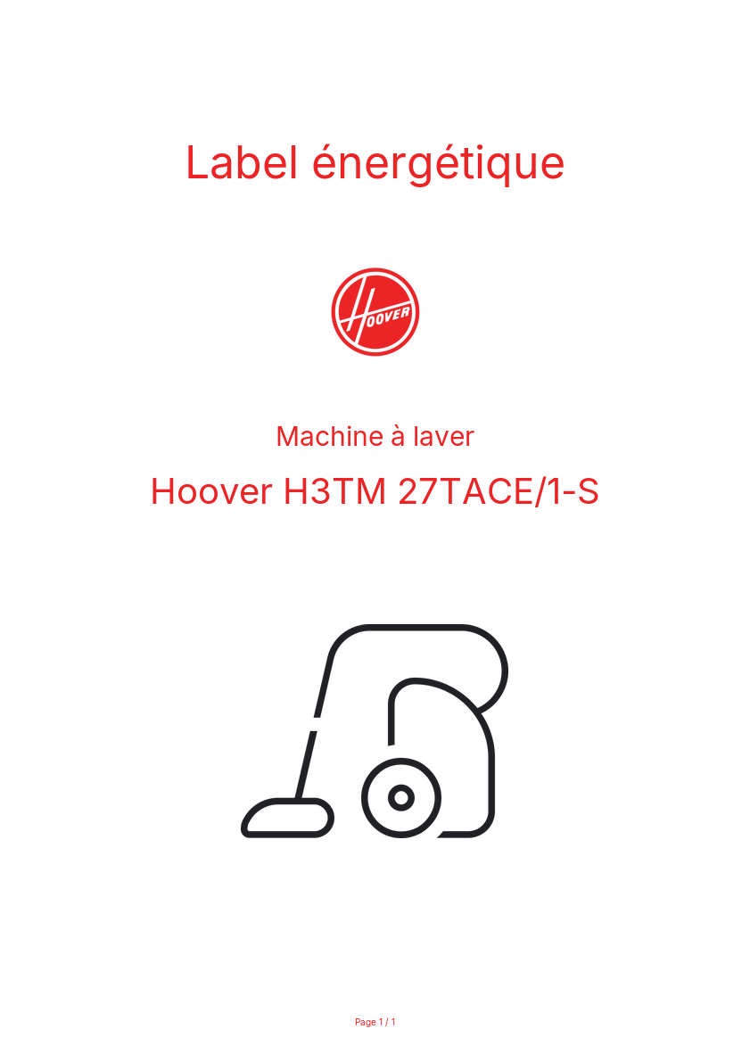 Image de la première page du manuel de l'appareil H3TM 27TACE/1-S