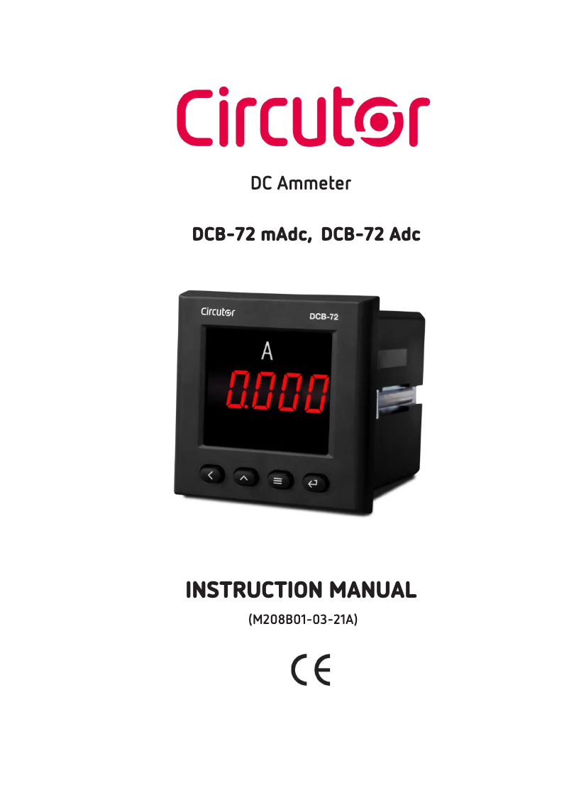 Page n°1 - Manuel utilisateur CIRCUTOR DCB-72