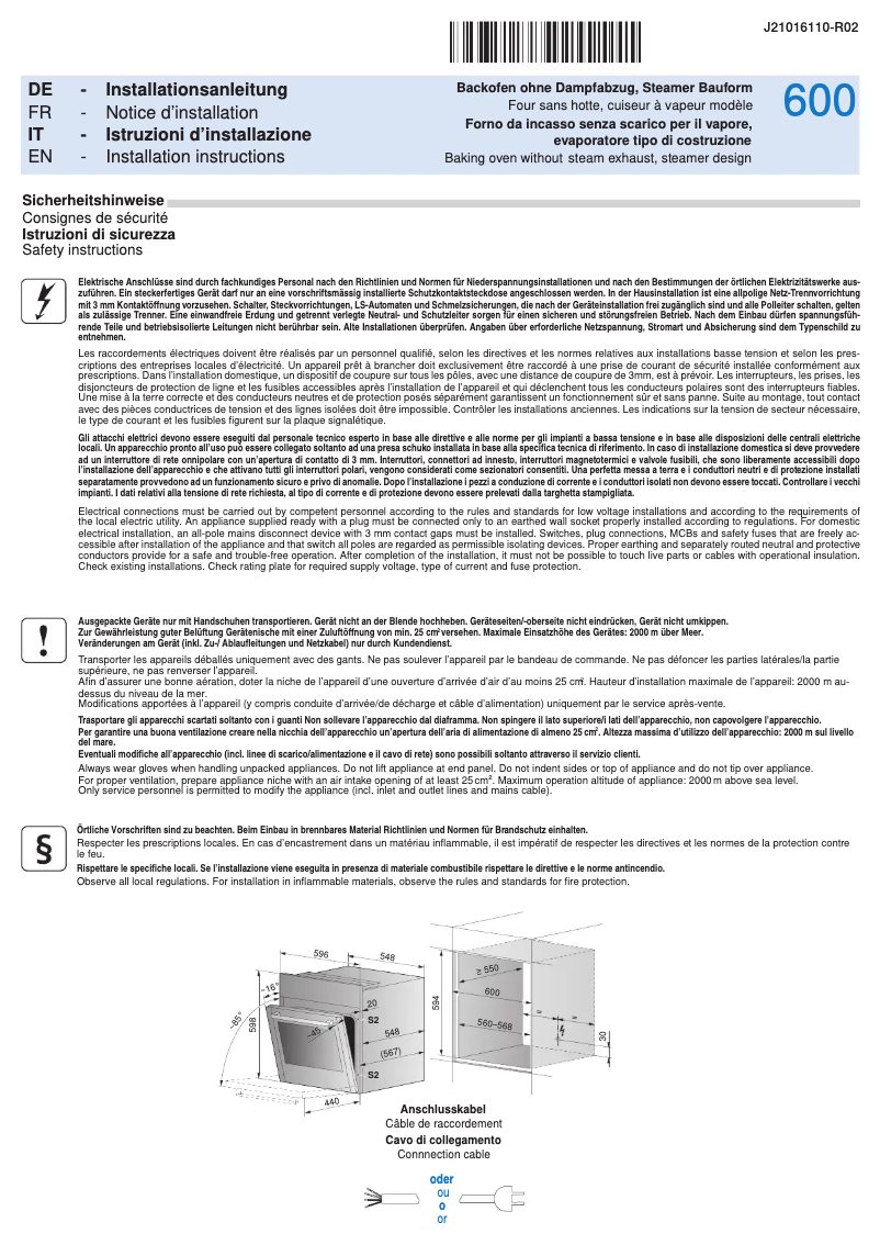 Image de la première page du manuel de l'appareil 2106265002
