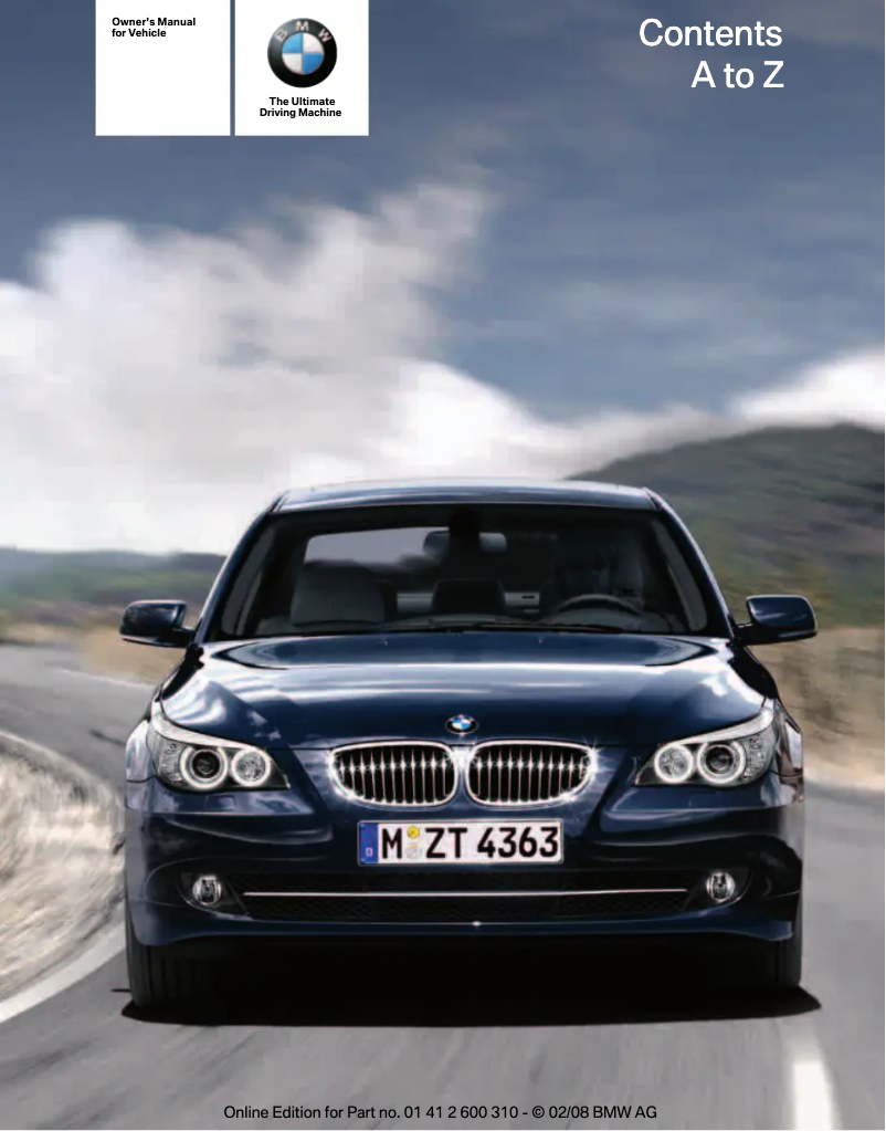 Page 1 de la notice Manuel utilisateur BMW 535xi Sports Wagon (2008)
