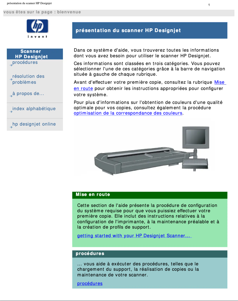 Page 1 de la notice Manuel utilisateur HP DesignJet T1100
