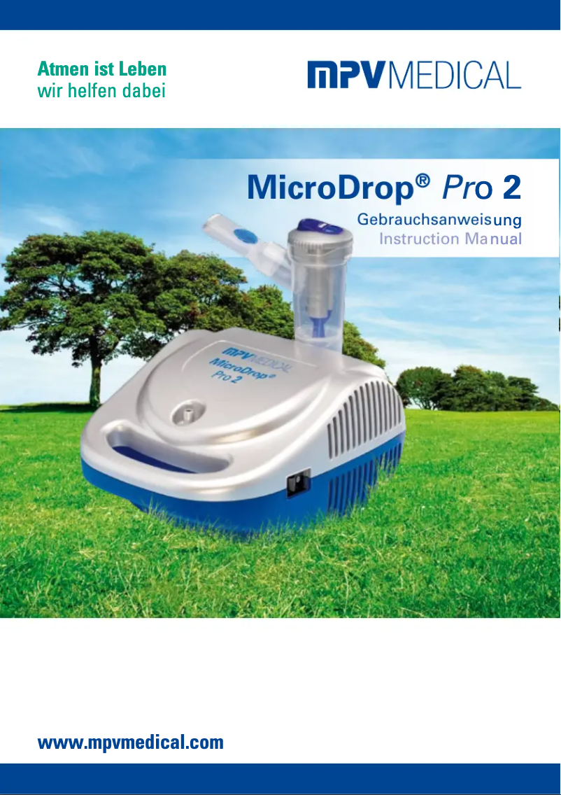 Page n°1 - Manuel utilisateur MPV Medical MicroDrop Pro 2