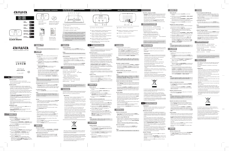 Página 1 del manual Manual de usuario Aiwa CRU-19