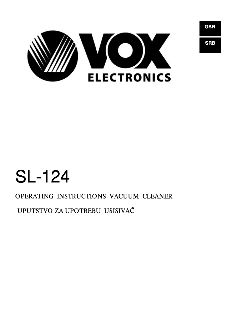 Image de la première page du manuel de l'appareil SL-124