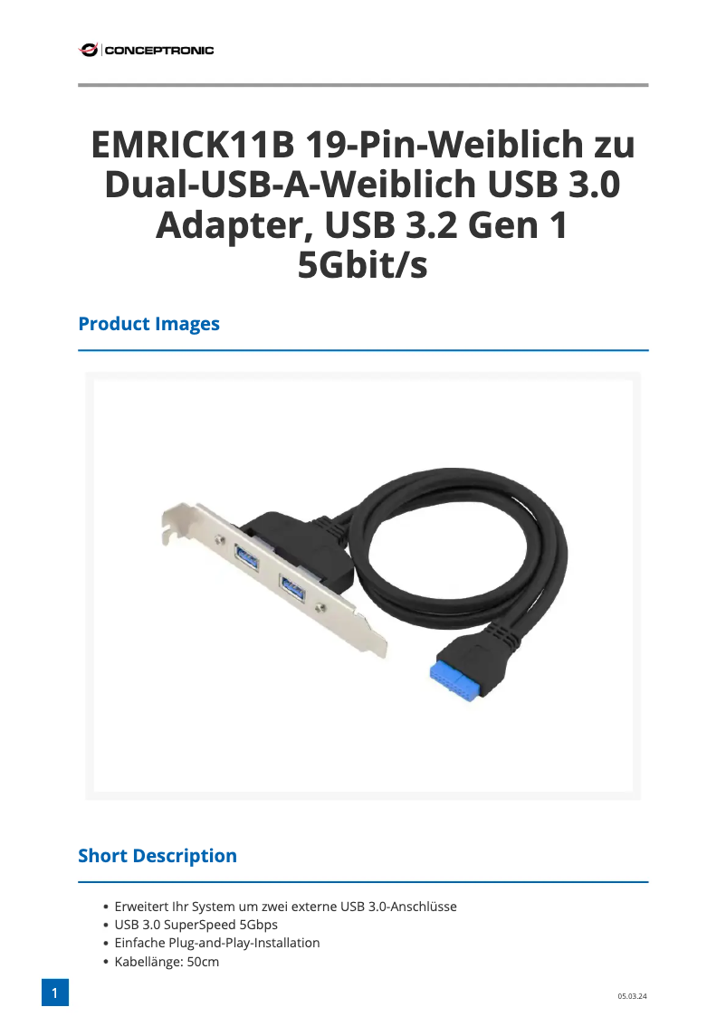 Image de la première page du manuel de l'appareil EMRICK11B