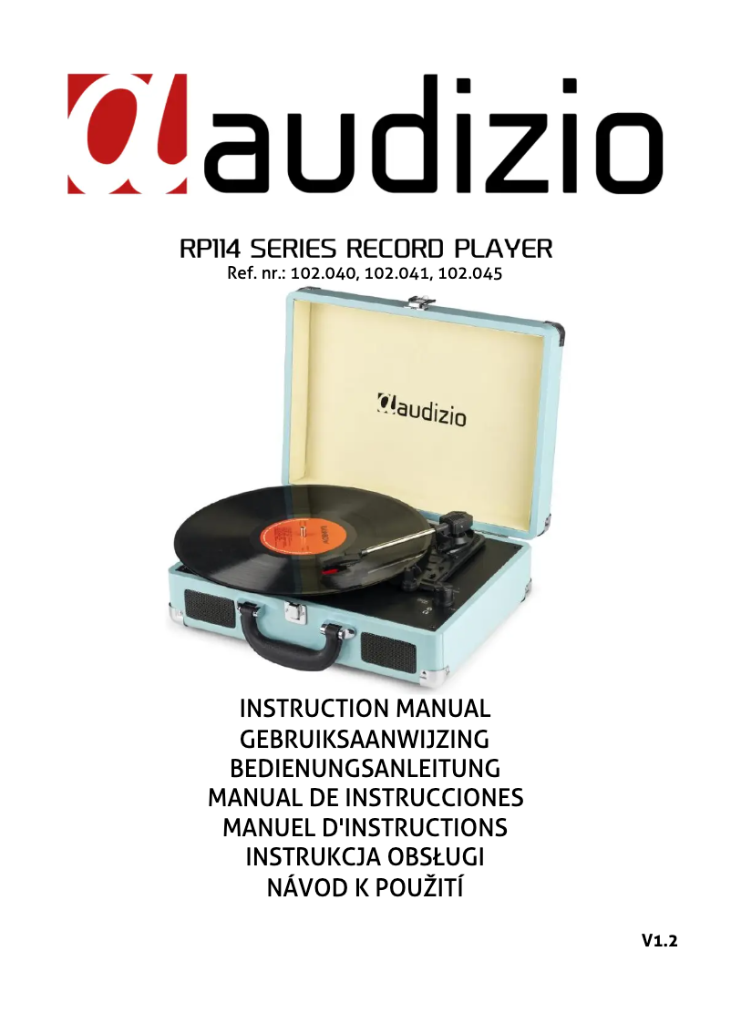 Page n°1 - Manuel utilisateur Audizio RP114
