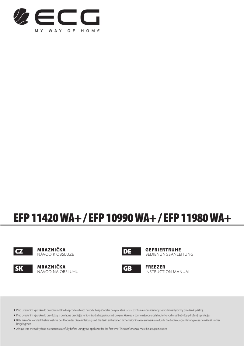 Image de la première page du manuel de l'appareil EFP 10990 WA+