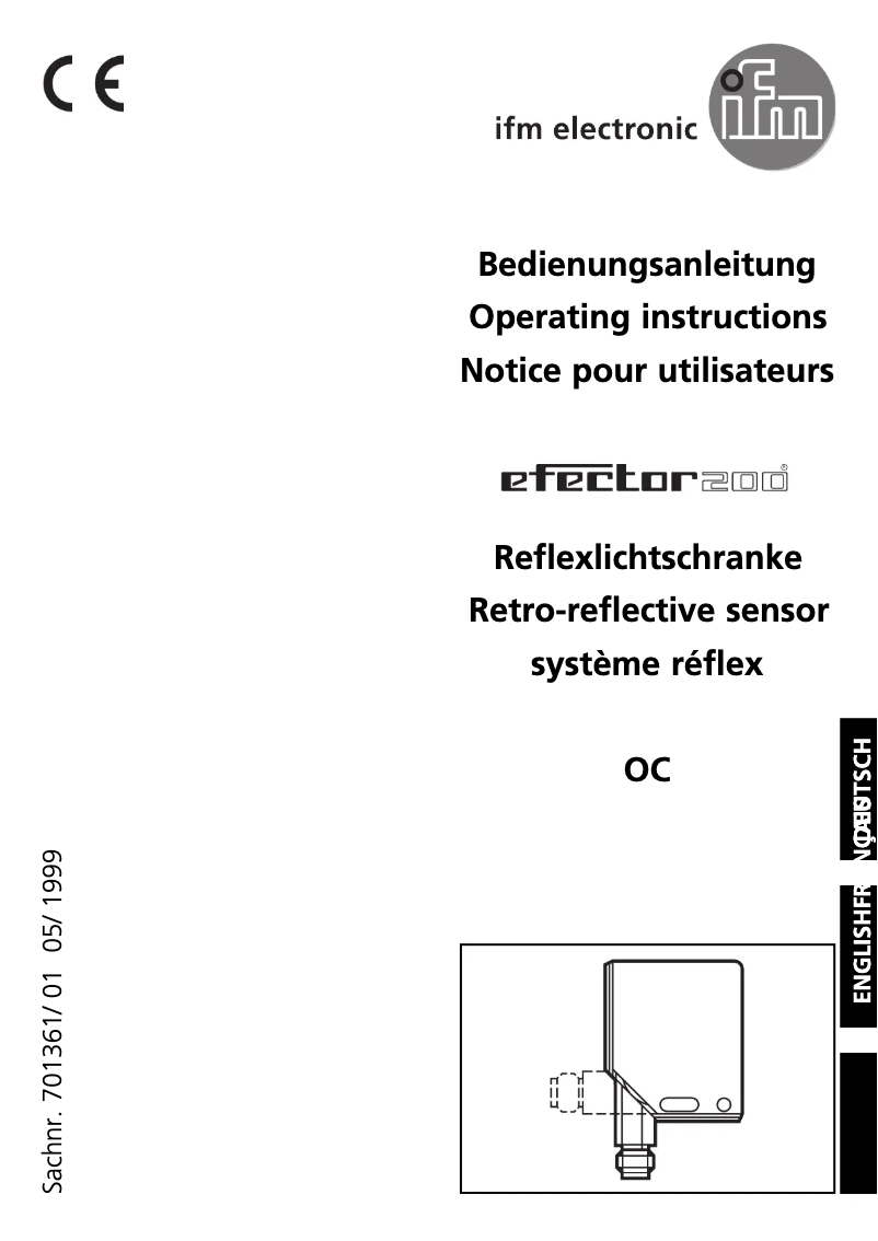 Page 1 de la notice Manuel utilisateur IFM OC5231