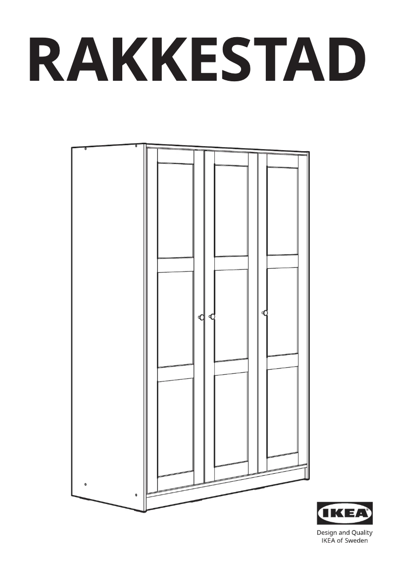 Page 1 de la notice Manuel utilisateur Ikea RAKKESTAD 704.537.62