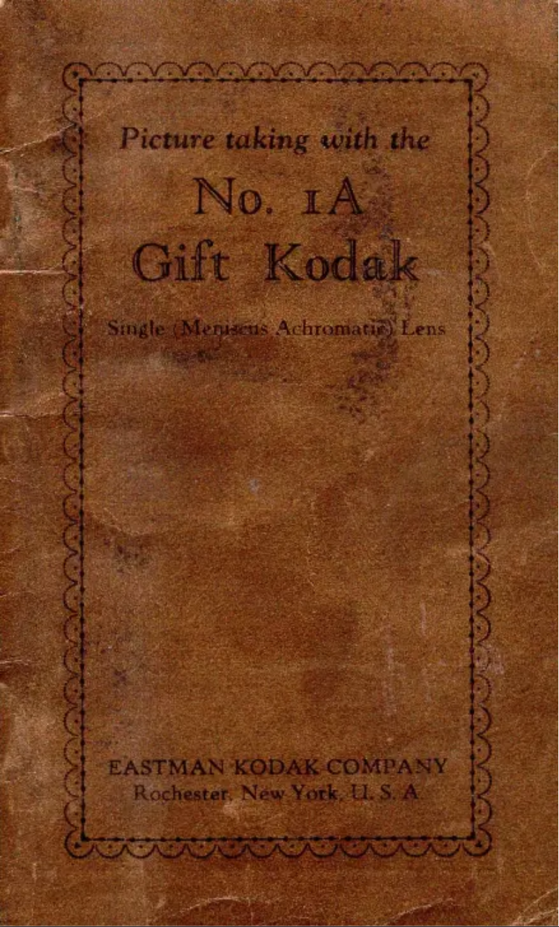 Image de la première page du manuel de l'appareil No. 1A Gift
