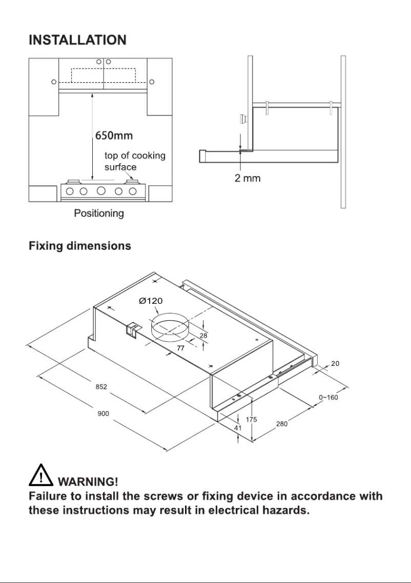 Página 1 del manual Guía de instalación Philco GH609WNL