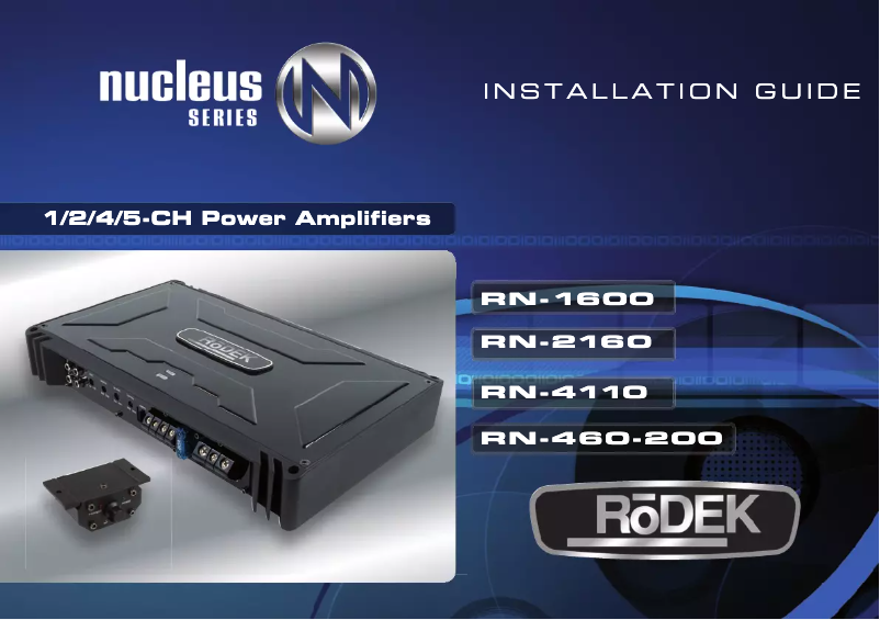 Page 1 de la notice Manuel utilisateur Rodek RN-1600