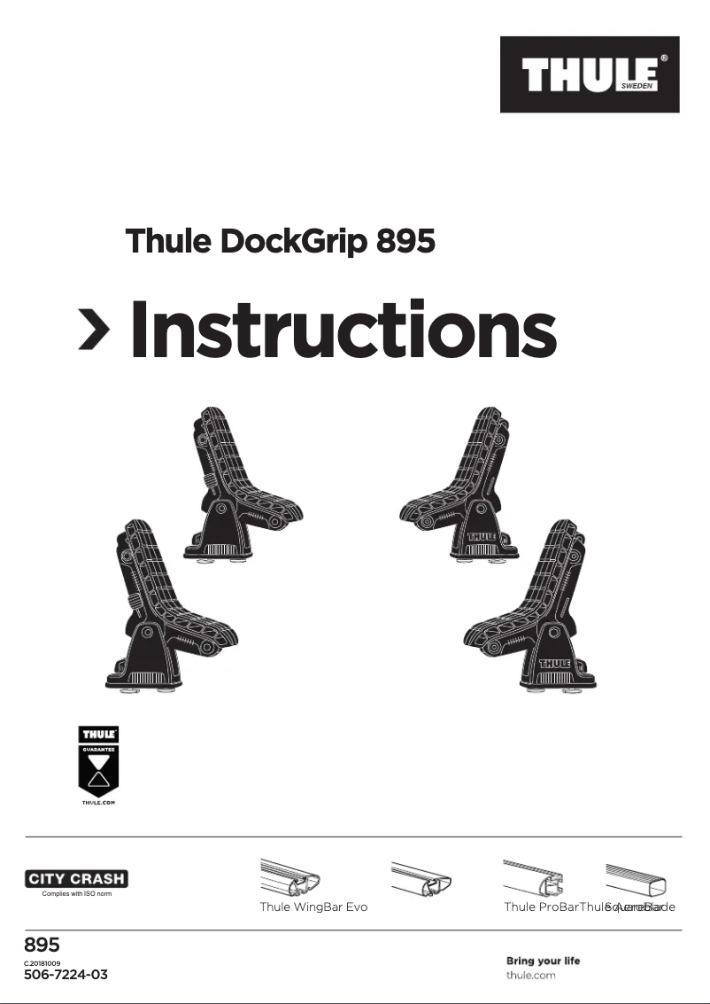 Image de la première page du manuel de l'appareil DockGrip 895000