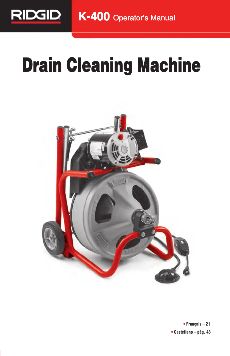 Image de la première page du manuel de l'appareil K-400