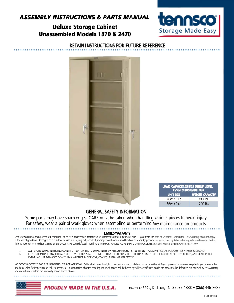 Image de la première page du manuel de l'appareil 1870