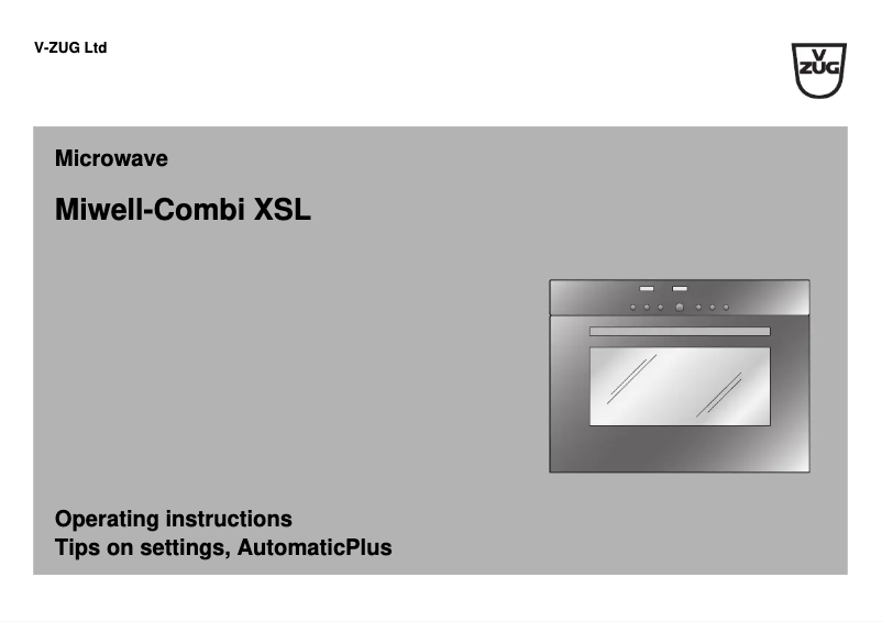 Image de la première page du manuel de l'appareil MWCXSL60