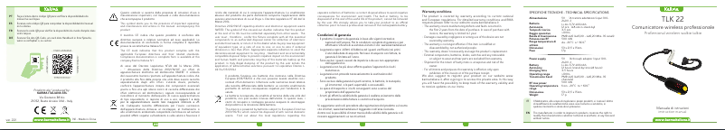 Image de la première page du manuel de l'appareil TLK 22