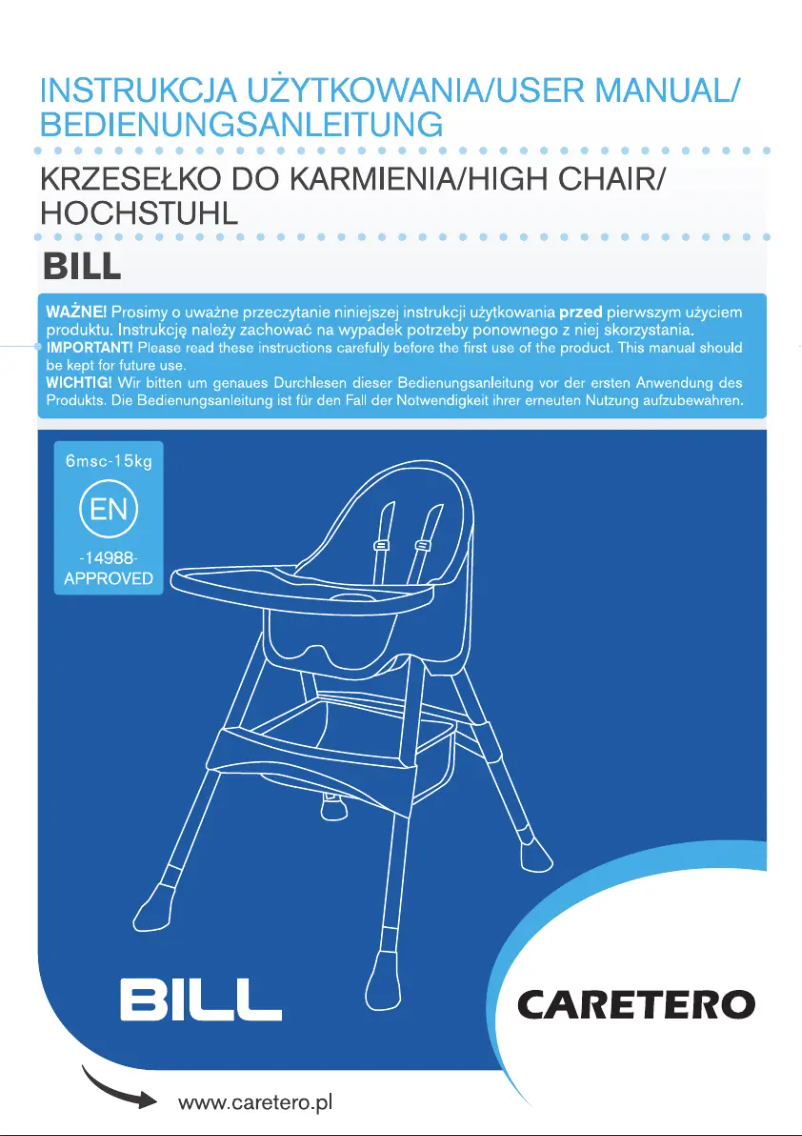 Page n°1 - Manuel utilisateur Caretero Bill