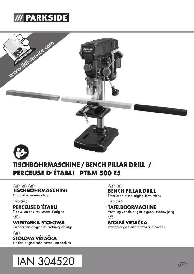 Image de la première page du manuel de l'appareil PTBM 500 E5