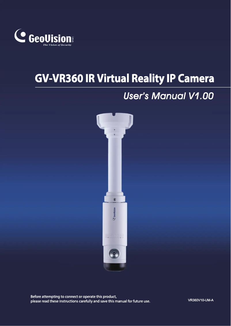 Página 1 del manual Manual de usuario Geovision GV-VR360