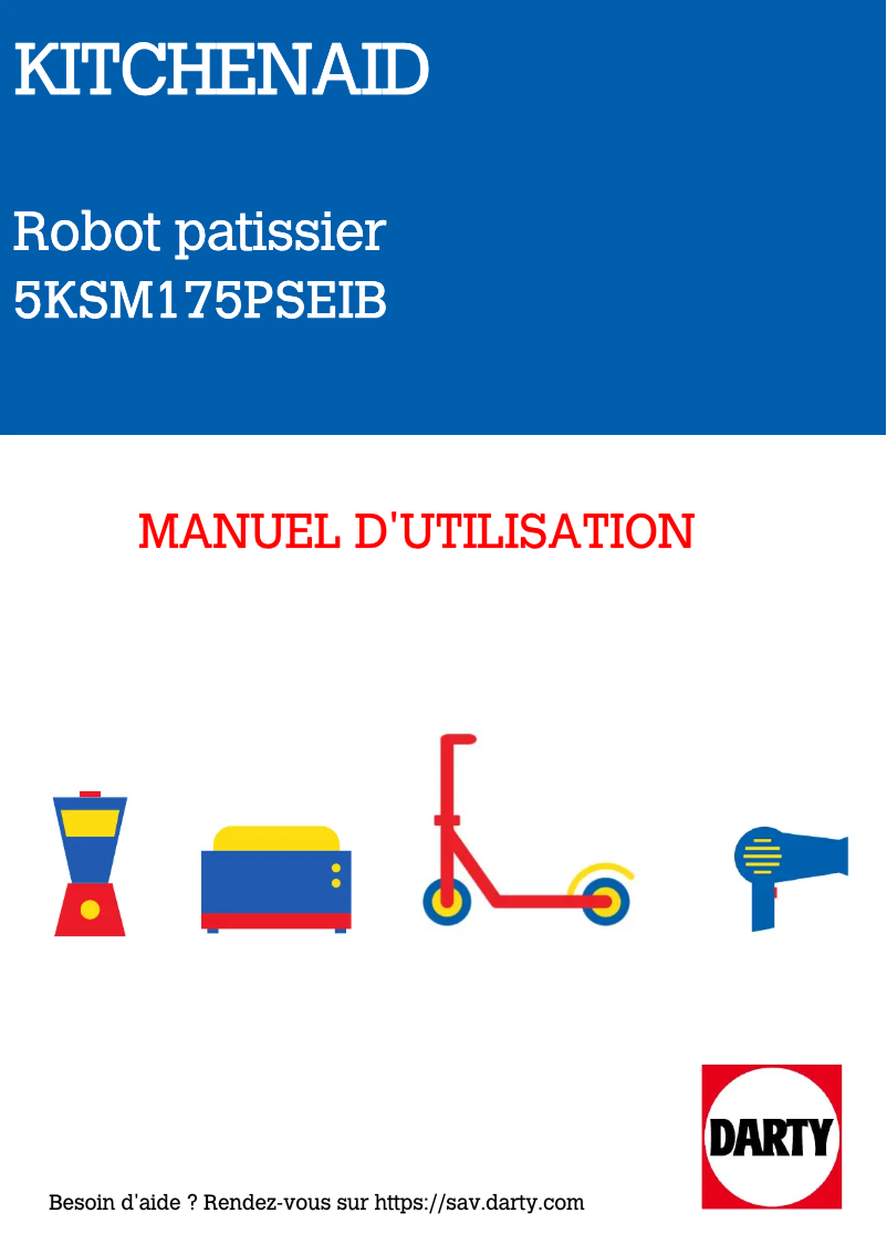 Image de la première page du manuel de l'appareil Artisan 5KSM175PSEIB