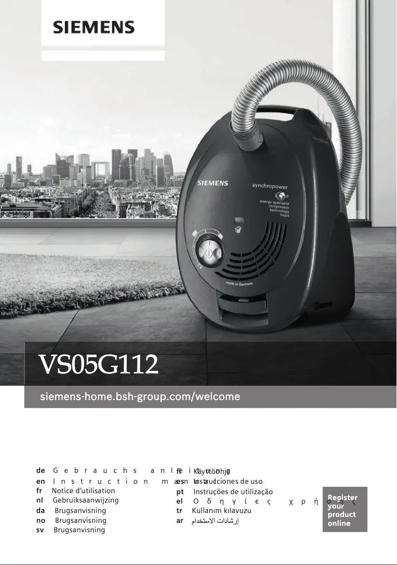 Page 1 de la notice Manuel utilisateur Siemens VS05G112