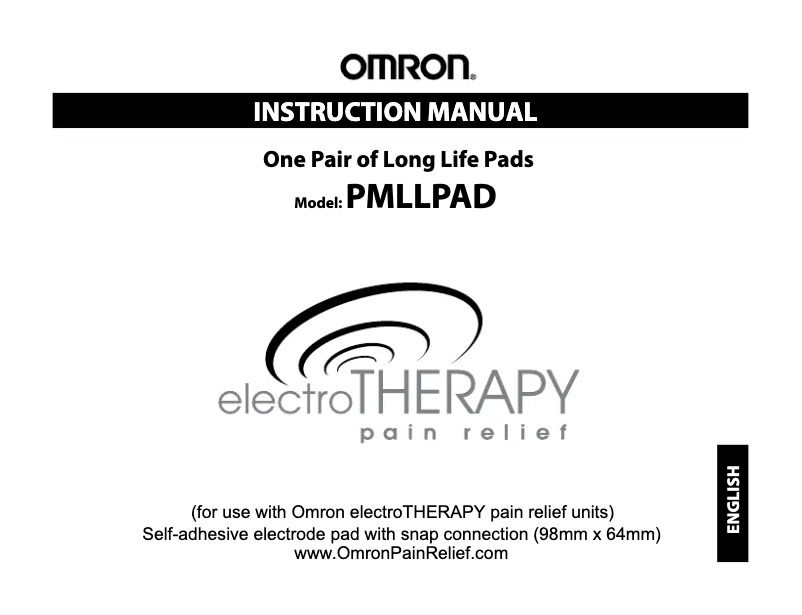 Page 1 de la notice Manuel utilisateur Omron PMLLPAD