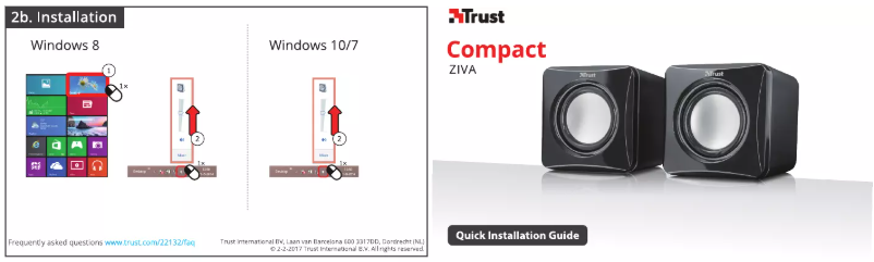 Page 1 de la notice Manuel utilisateur Trust Compact Ziva