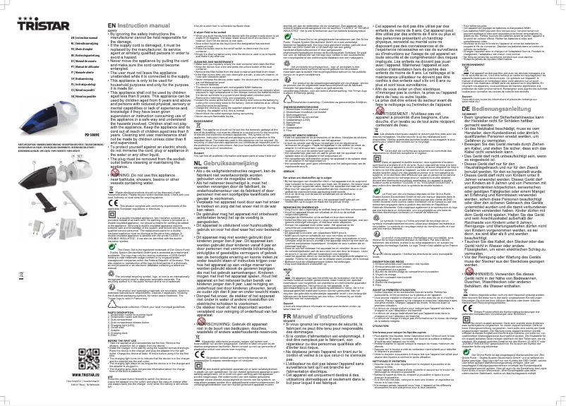 Image de la première page du manuel de l'appareil PD-3809E