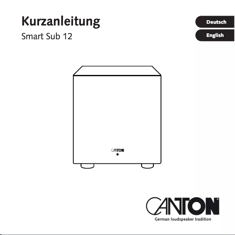 Image de la première page du manuel de l'appareil Smart SUB 12