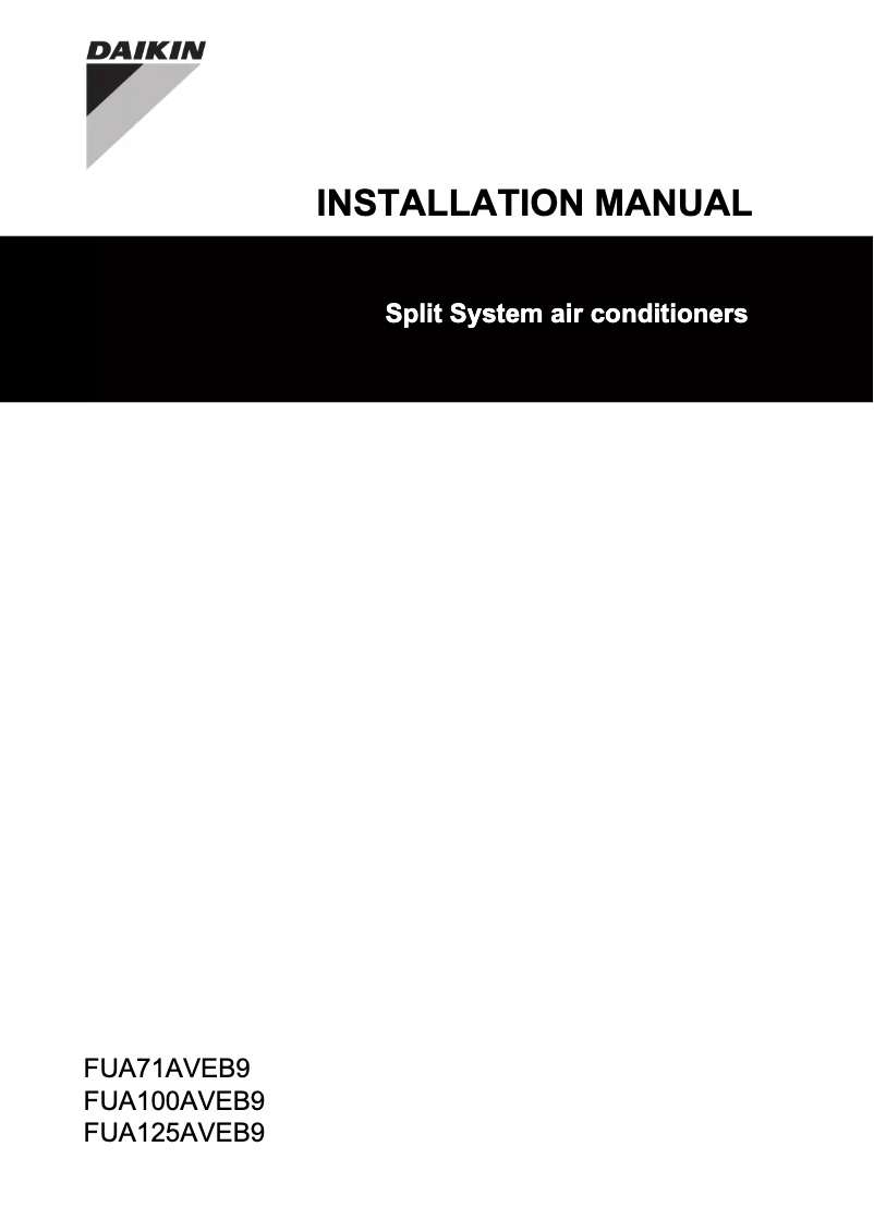 Imagen de la primera página del manual del dispositivo FUA71AVEB9